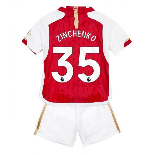 Arsenal Oleksandr Zinchenko #35 Domaci Dres za djecu 2023-24 Kratak Rukav (+ Kratke hlače)
